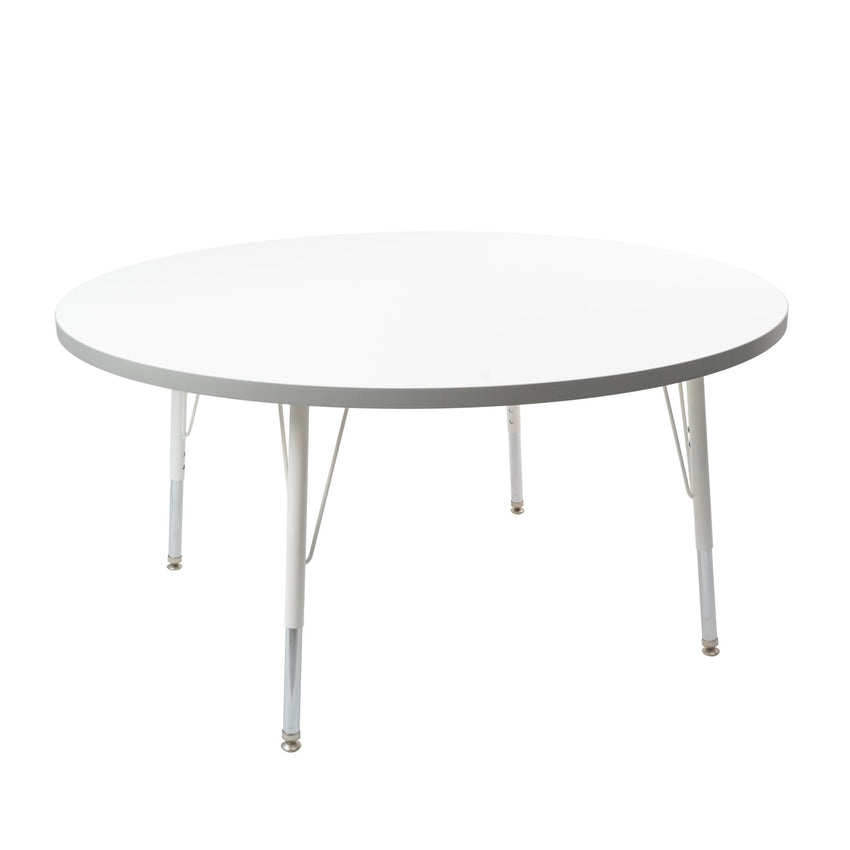 FDP 48" Round Thermofused Activity Table with Adjustable Standard Swivel Glide Legs (FDP - 10120 - XX) - SchoolOutlet