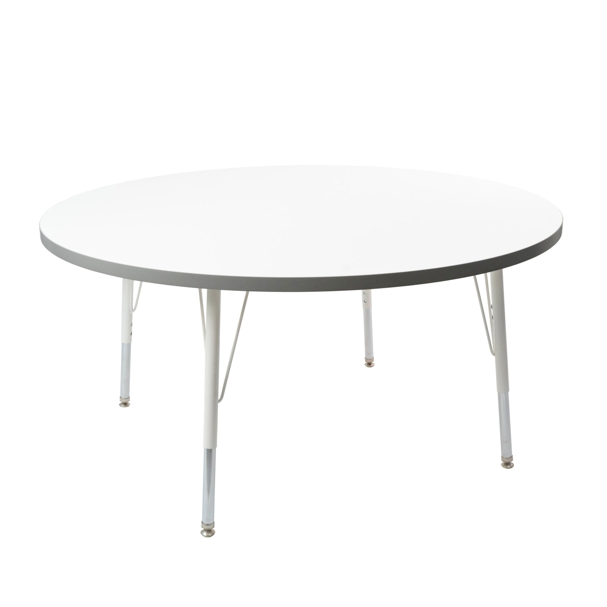 FDP 48" Round Thermofused Activity Table with Adjustable Standard Swivel Glide Legs (FDP - 10120 - XX) - SchoolOutlet