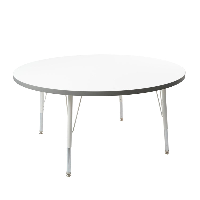 FDP 48" Round Thermofused Activity Table with Adjustable Standard Swivel Glide Legs (FDP - 10120 - XX) - SchoolOutlet