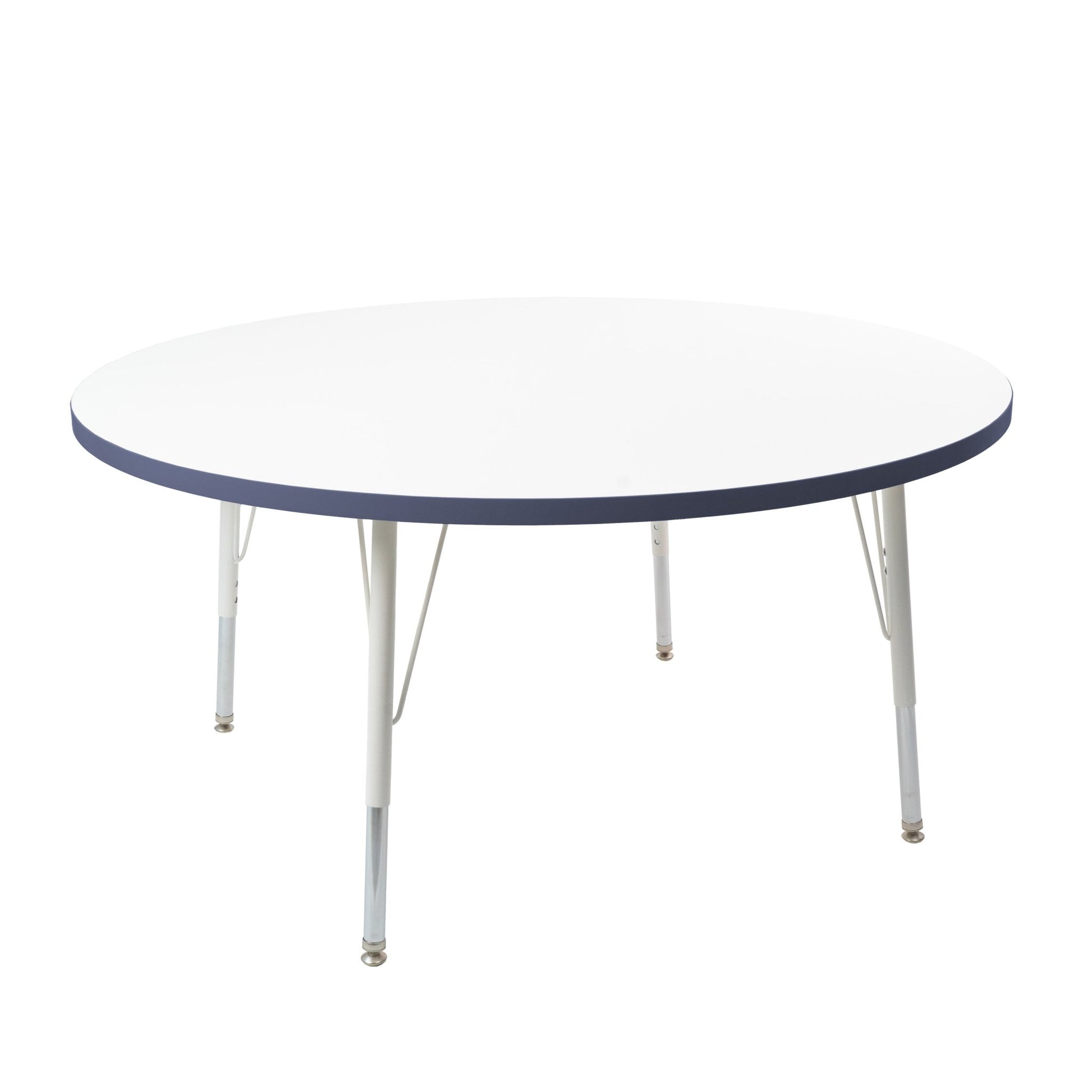 FDP 48" Round Thermofused Activity Table with Adjustable Standard Swivel Glide Legs (FDP - 10120 - XX) - SchoolOutlet