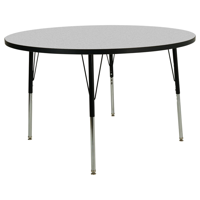FDP 48" Round Thermofused Activity Table with Adjustable Standard Swivel Glide Legs (FDP - 10120 - XX) - SchoolOutlet
