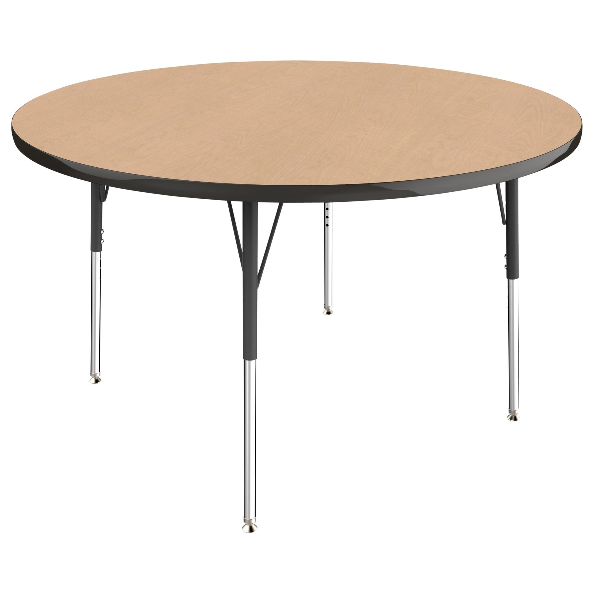 FDP 48" Round Thermofused Activity Table with Adjustable Standard Swivel Glide Legs (FDP - 10120 - XX) - SchoolOutlet