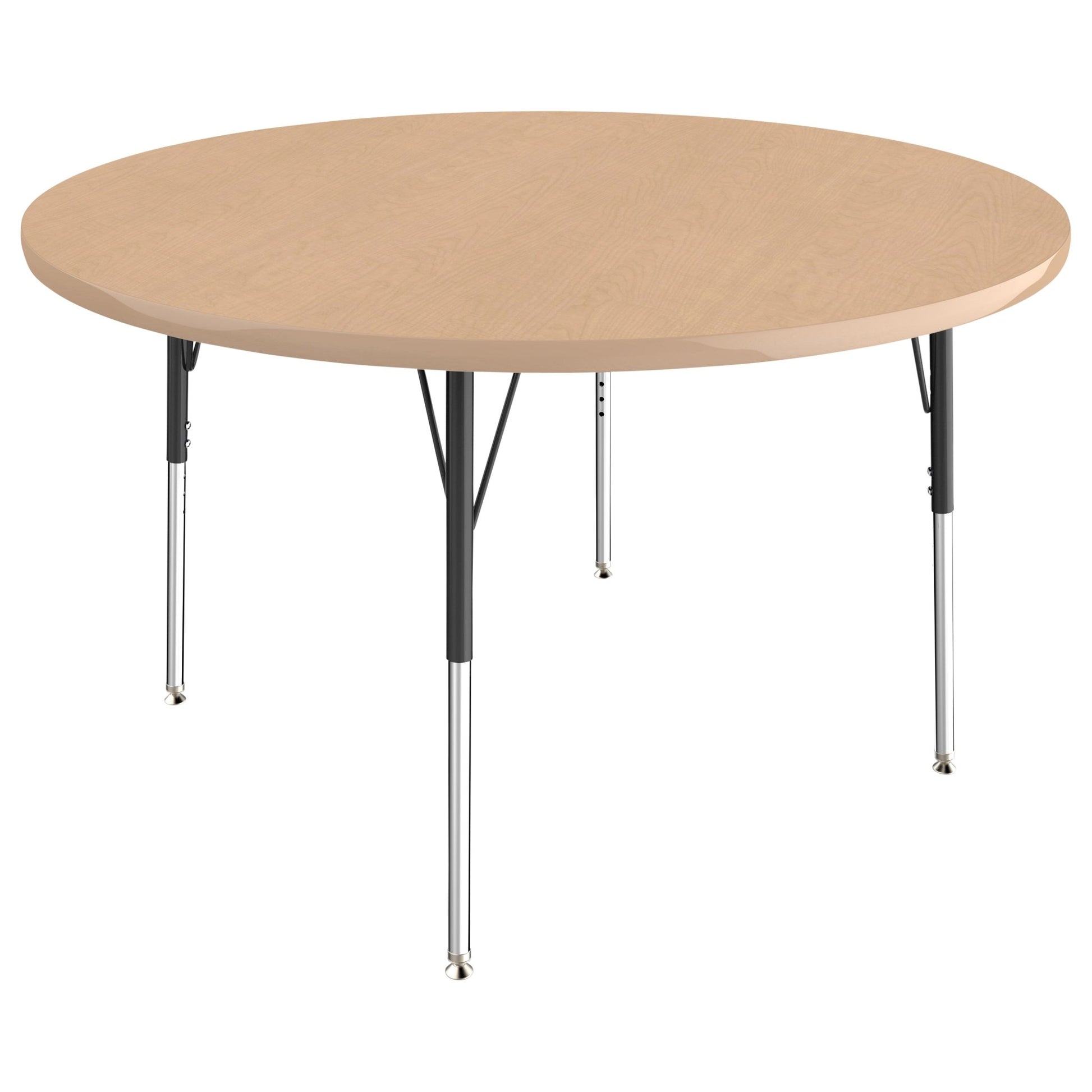 FDP 48" Round Thermofused Activity Table with Adjustable Standard Swivel Glide Legs (FDP - 10120 - XX) - SchoolOutlet