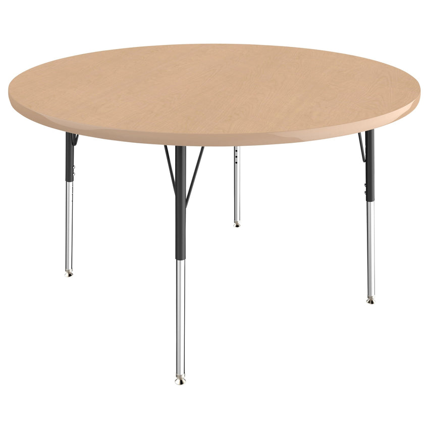 FDP 48" Round Thermofused Activity Table with Adjustable Standard Swivel Glide Legs (FDP - 10120 - XX) - SchoolOutlet