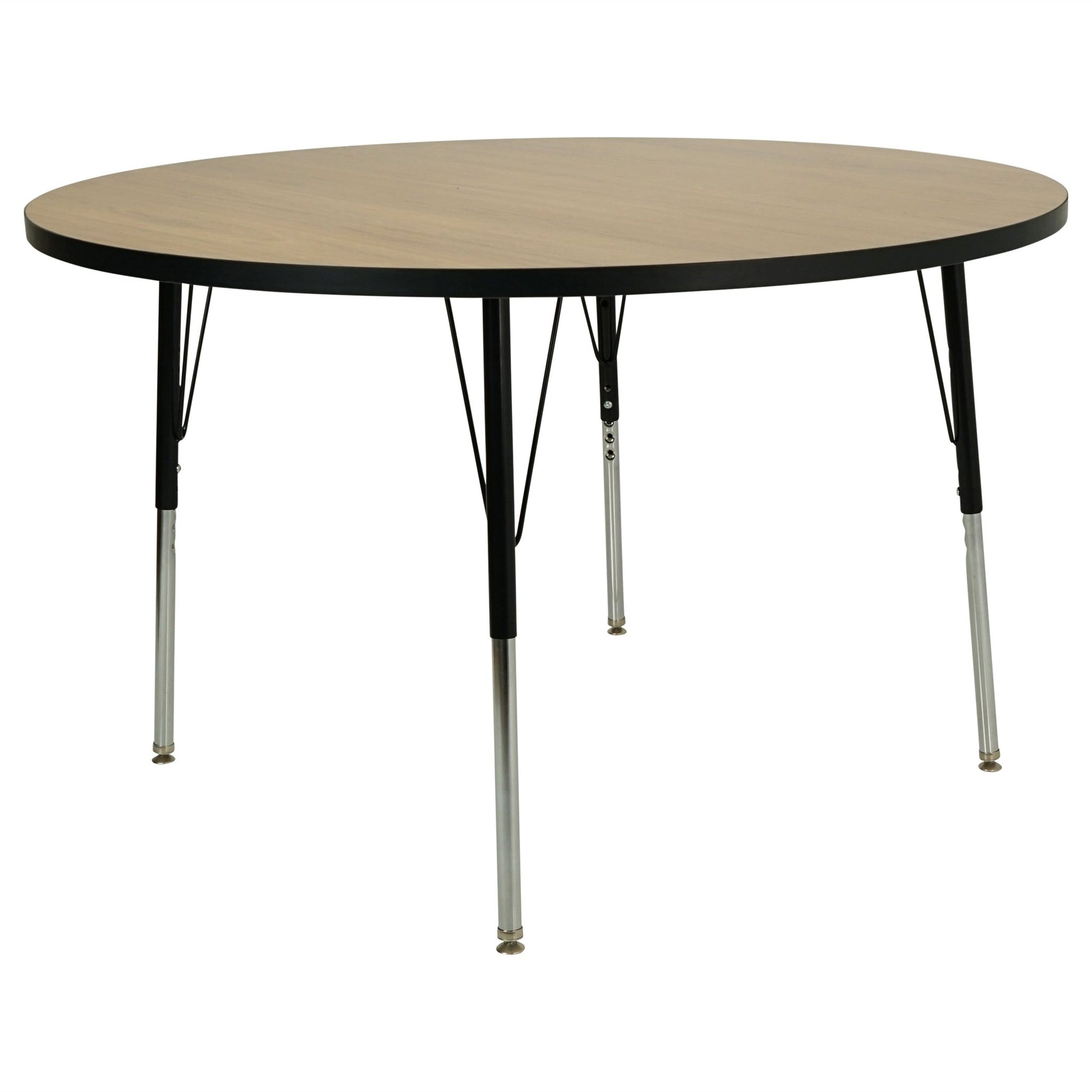 FDP 48" Round Thermofused Activity Table with Adjustable Standard Swivel Glide Legs (FDP - 10120 - XX) - SchoolOutlet