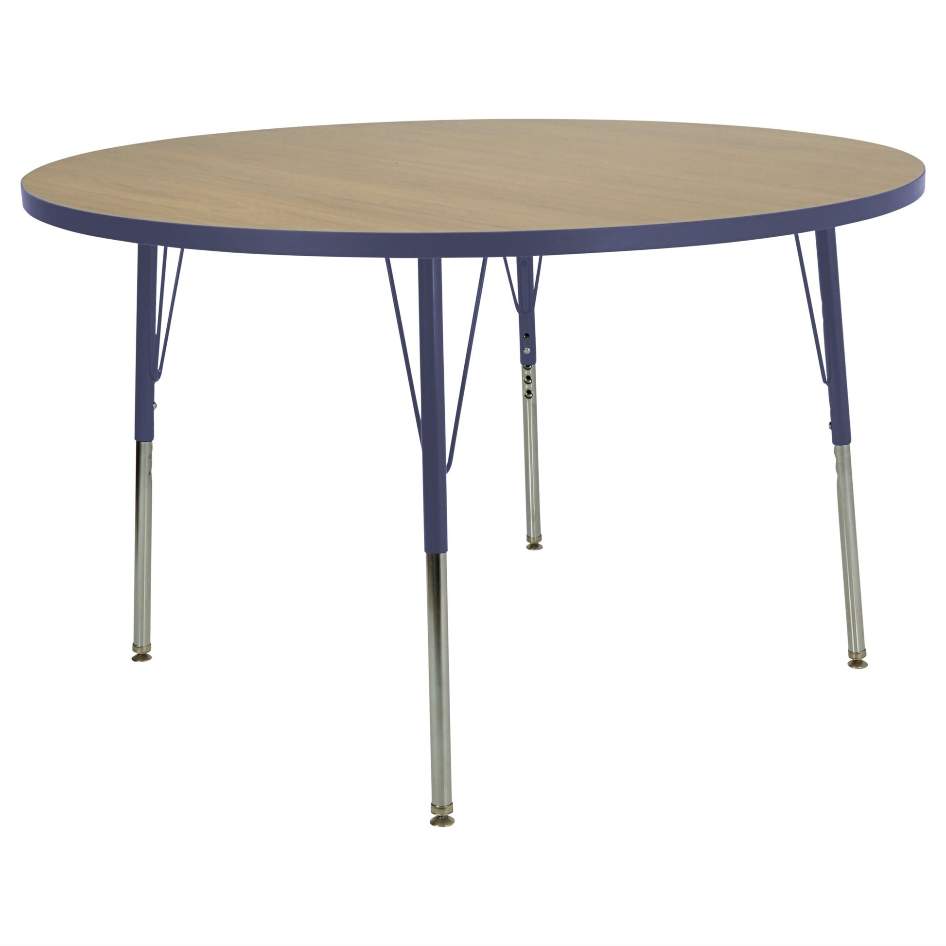 FDP 48" Round Thermofused Activity Table with Adjustable Standard Swivel Glide Legs (FDP - 10120 - XX) - SchoolOutlet
