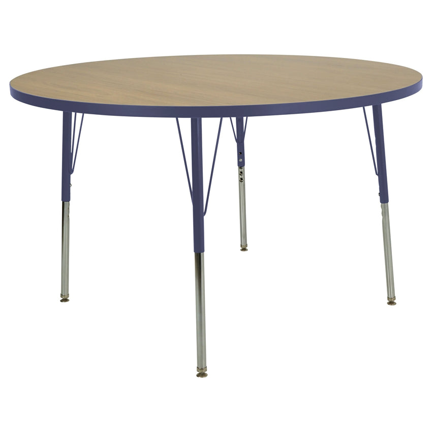 FDP 48" Round Thermofused Activity Table with Adjustable Standard Swivel Glide Legs (FDP - 10120 - XX) - SchoolOutlet