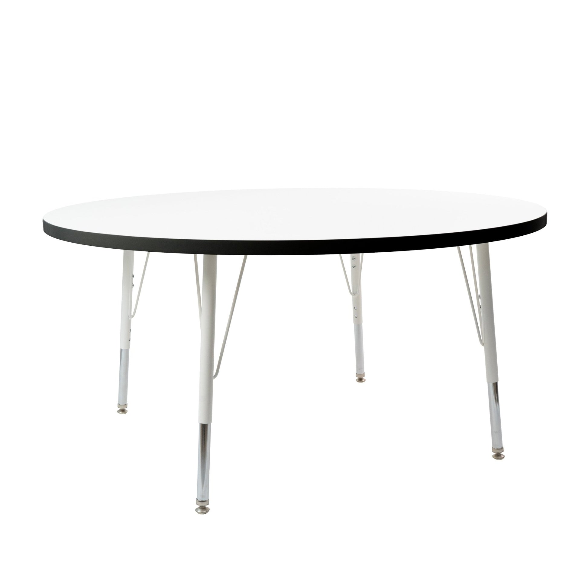 FDP 48" Round Thermofused Activity Table with Adjustable Standard Swivel Glide Legs (FDP - 10120 - XX) - SchoolOutlet