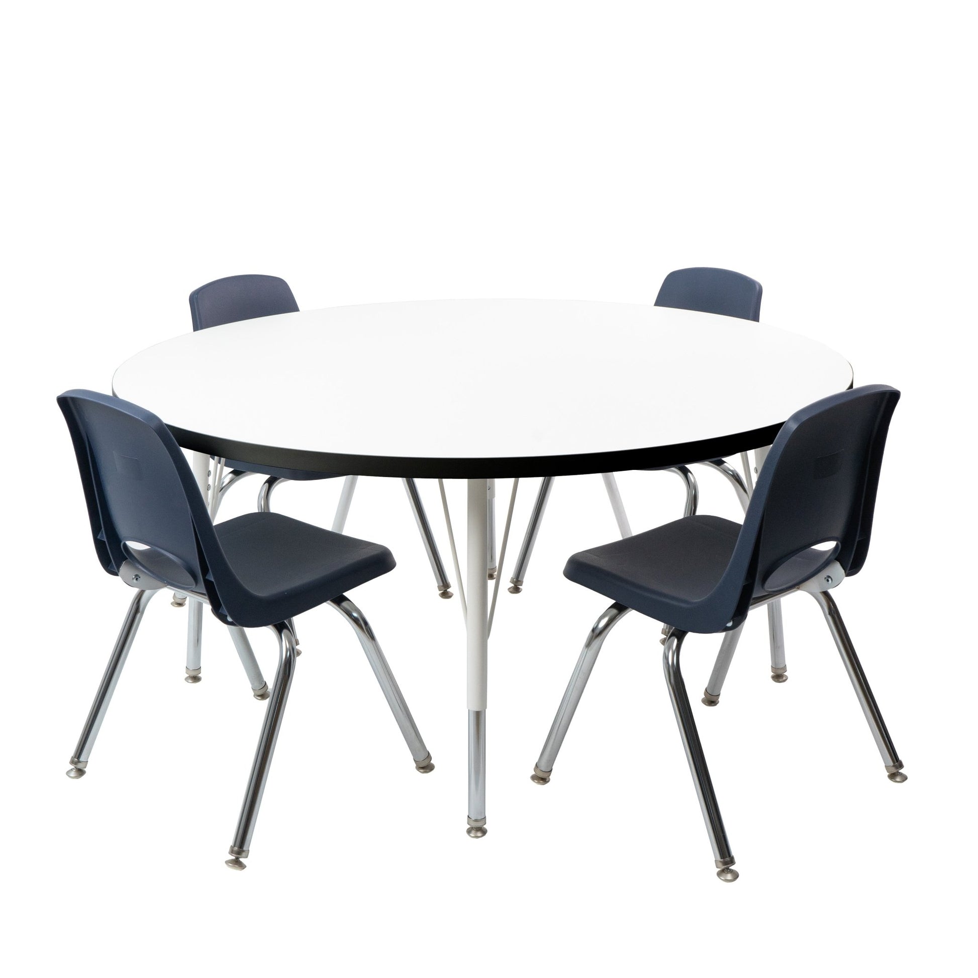 FDP 48" Round Thermofused Activity Table with Adjustable Standard Swivel Glide Legs (FDP - 10120 - XX) - SchoolOutlet