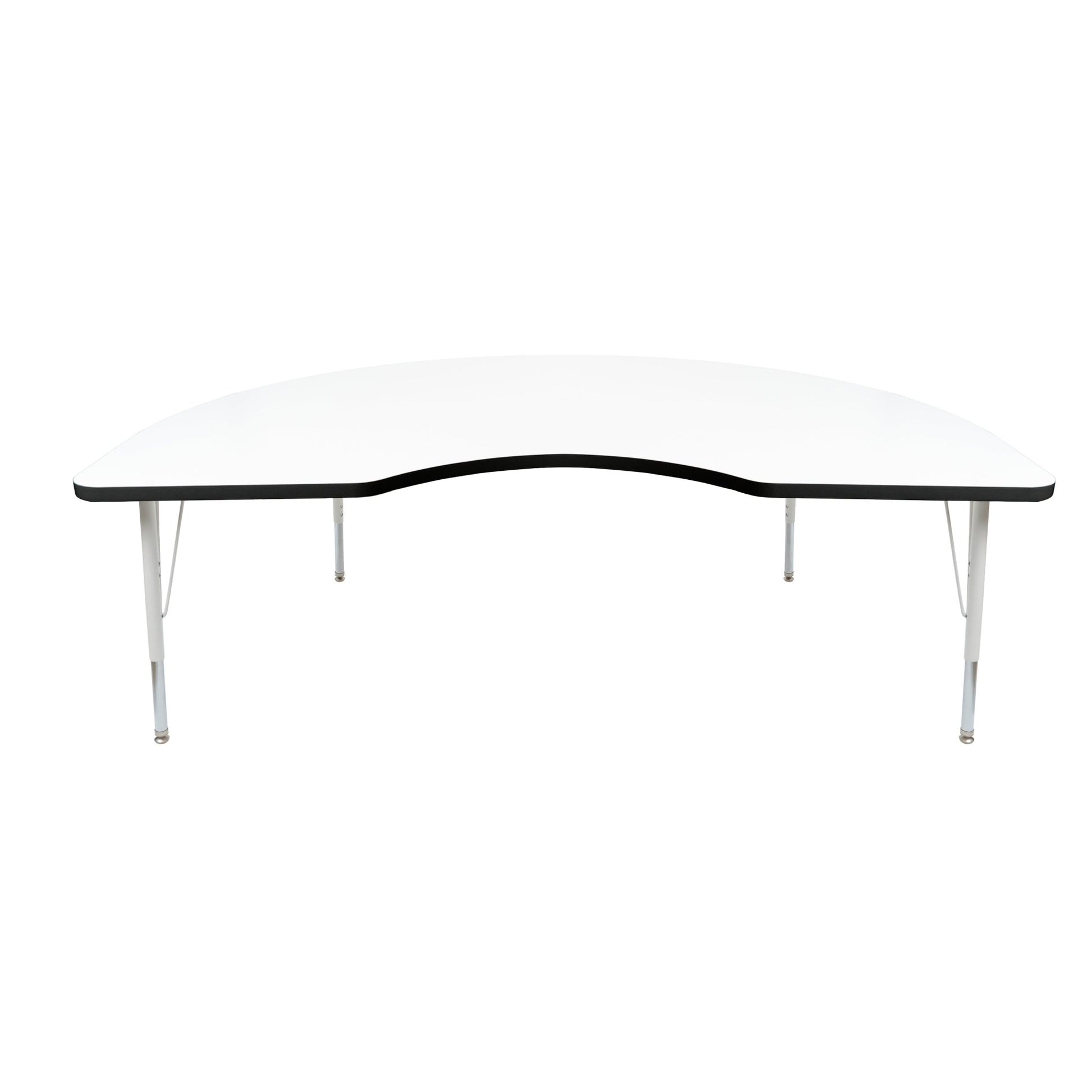 FDP 48" x 72" Kidney Thermofused Activity Table with Adjustable Standard Swivel Glide Legs (FDP - 10131 - XX) - SchoolOutlet