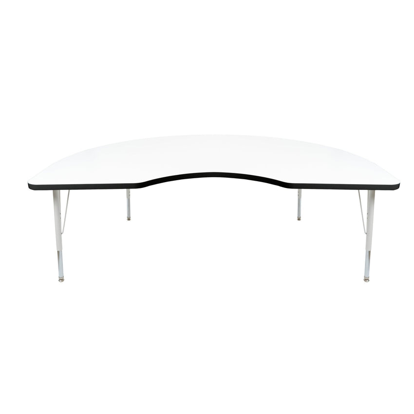 FDP 48" x 72" Kidney Thermofused Activity Table with Adjustable Standard Swivel Glide Legs (FDP - 10131 - XX) - SchoolOutlet