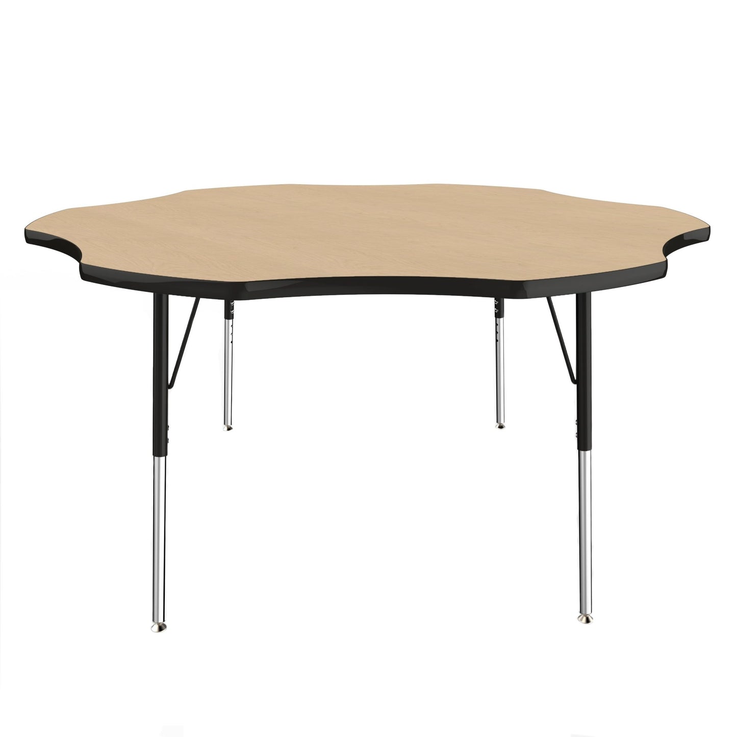 FDP 60" x 60" Flower Thermofused Activity Table with Adjustable Standard Swivel Glide Legs (FDP - 10132 - XX) - SchoolOutlet