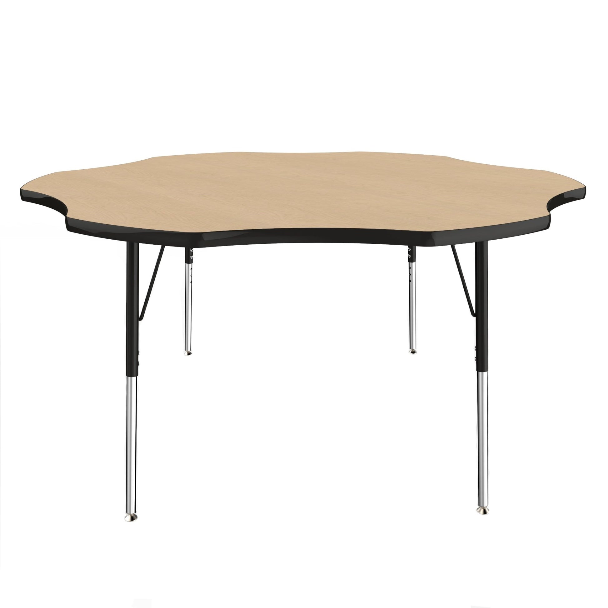 FDP 60" x 60" Flower Thermofused Activity Table with Adjustable Standard Swivel Glide Legs (FDP - 10132 - XX) - SchoolOutlet
