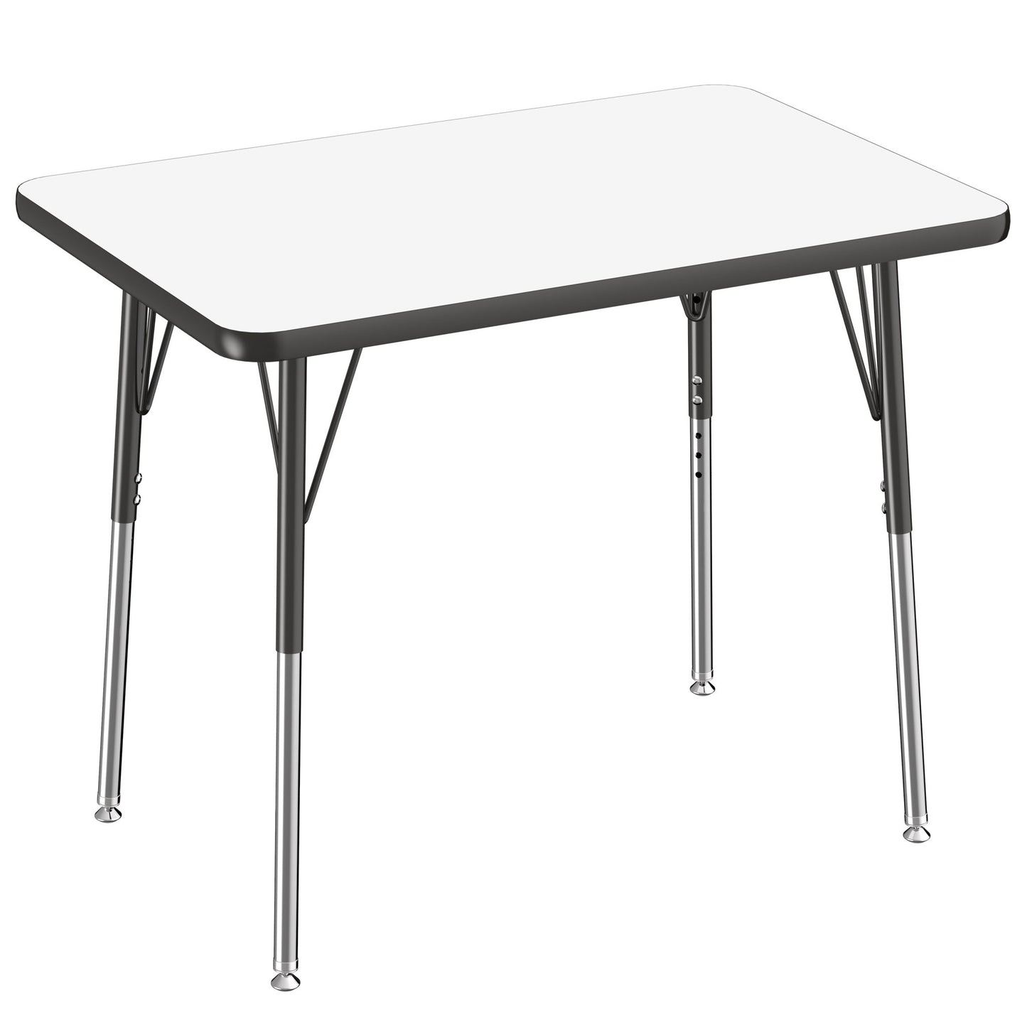FDP 24" x 36" Rectangle Dry - Erase Activity Table with Adjustable Standard Swivel Glide Legs (FDP - 10156 - XX) - SchoolOutlet