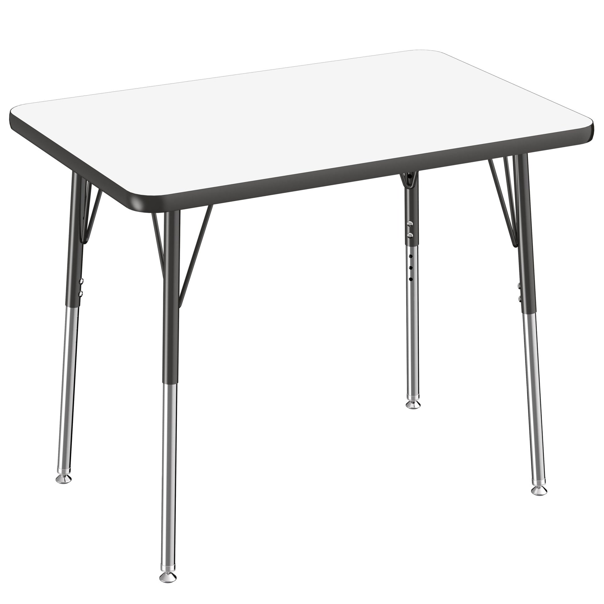FDP 24" x 36" Rectangle Dry - Erase Activity Table with Adjustable Standard Swivel Glide Legs (FDP - 10156 - XX) - SchoolOutlet