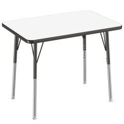 FDP 24" x 36" Rectangle Dry-Erase Activity Table with Adjustable Standard Swivel Glide Legs (FDP-10156-XX)
