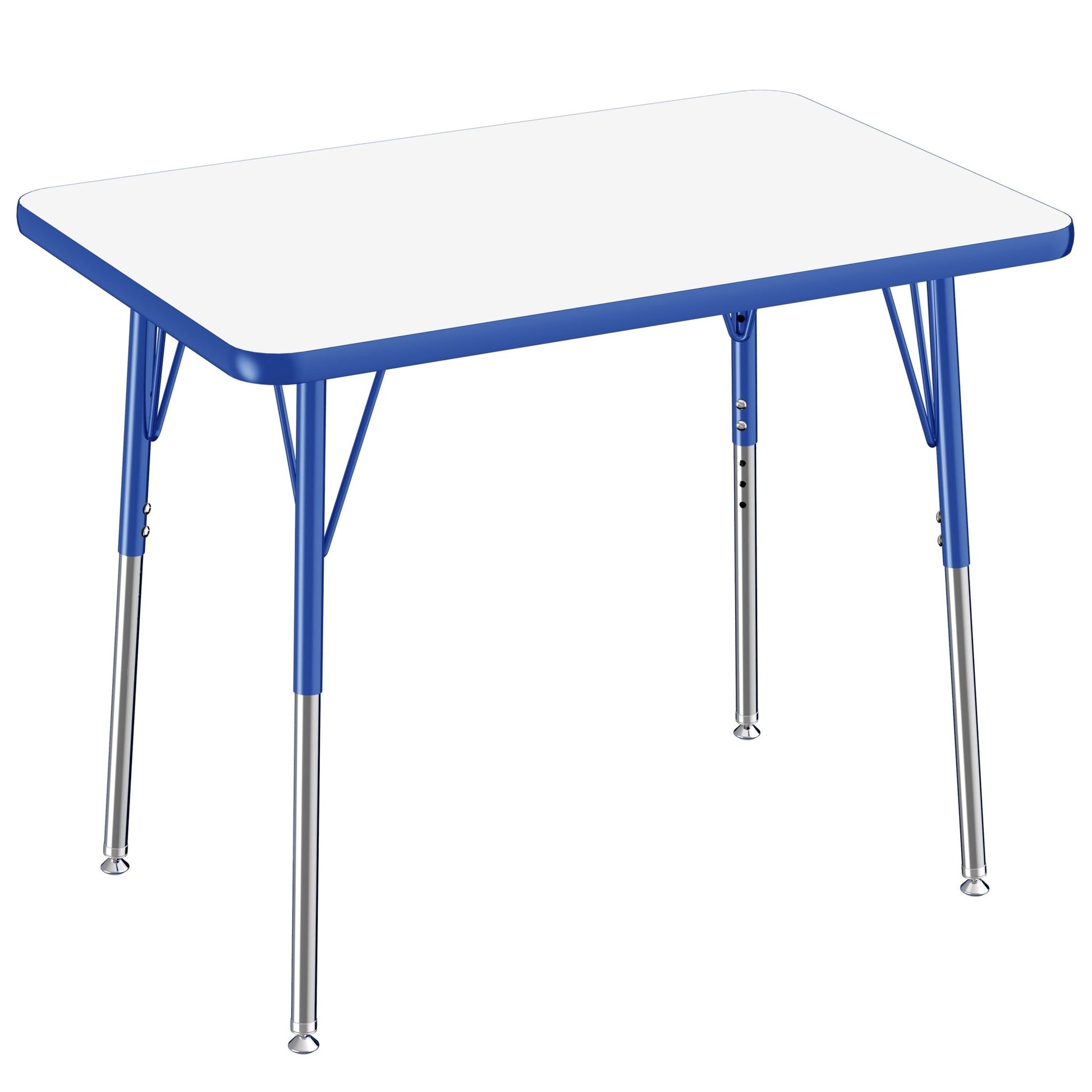 FDP 24" x 36" Rectangle Dry - Erase Activity Table with Adjustable Standard Swivel Glide Legs (FDP - 10156 - XX) - SchoolOutlet