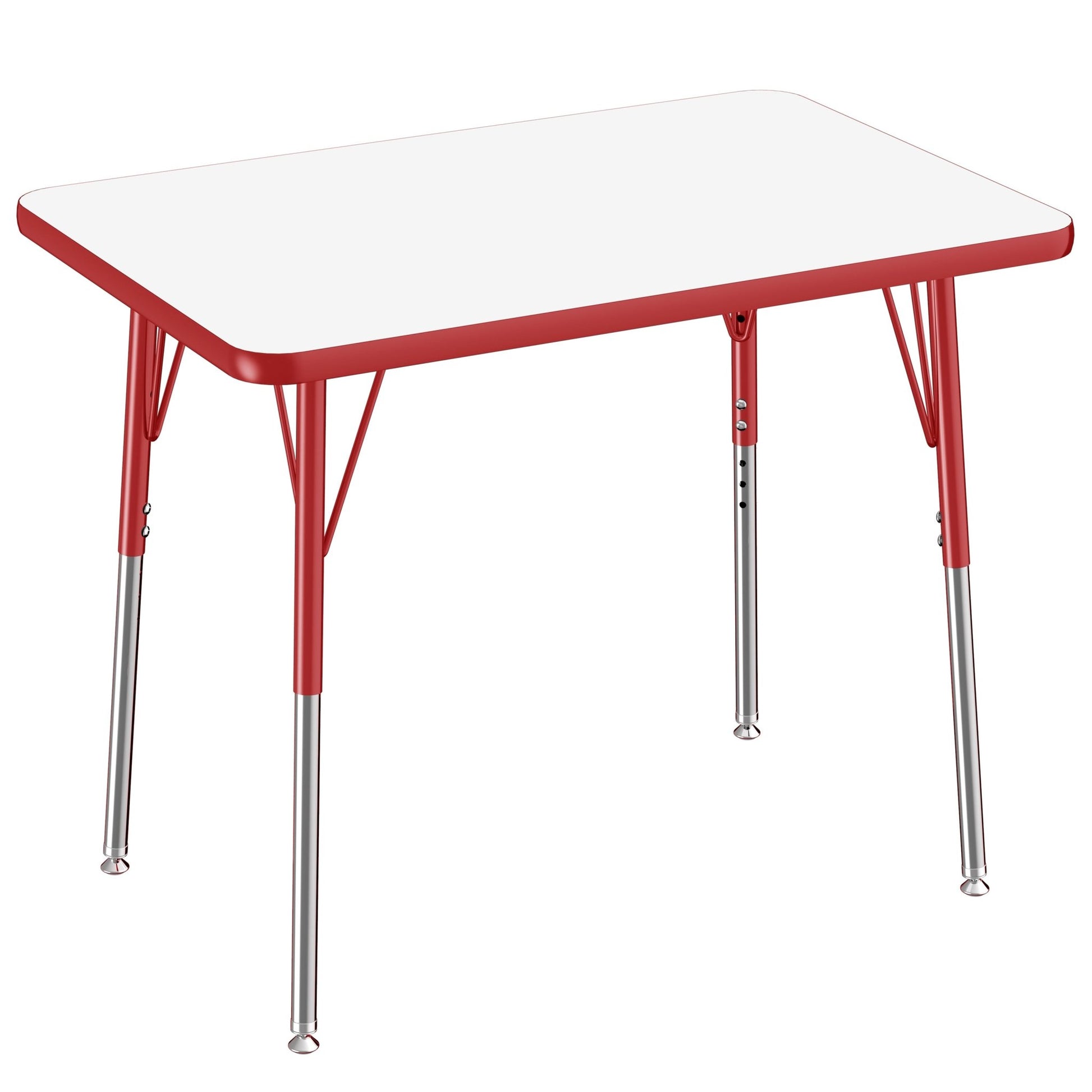 FDP 24" x 36" Rectangle Dry - Erase Activity Table with Adjustable Standard Swivel Glide Legs (FDP - 10156 - XX) - SchoolOutlet