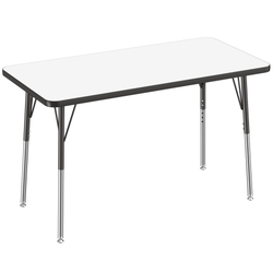 FDP 24" x 48" Rectangle Dry-Erase Activity Table with Adjustable Standard Swivel Glide Legs (FDP-10160-XX)