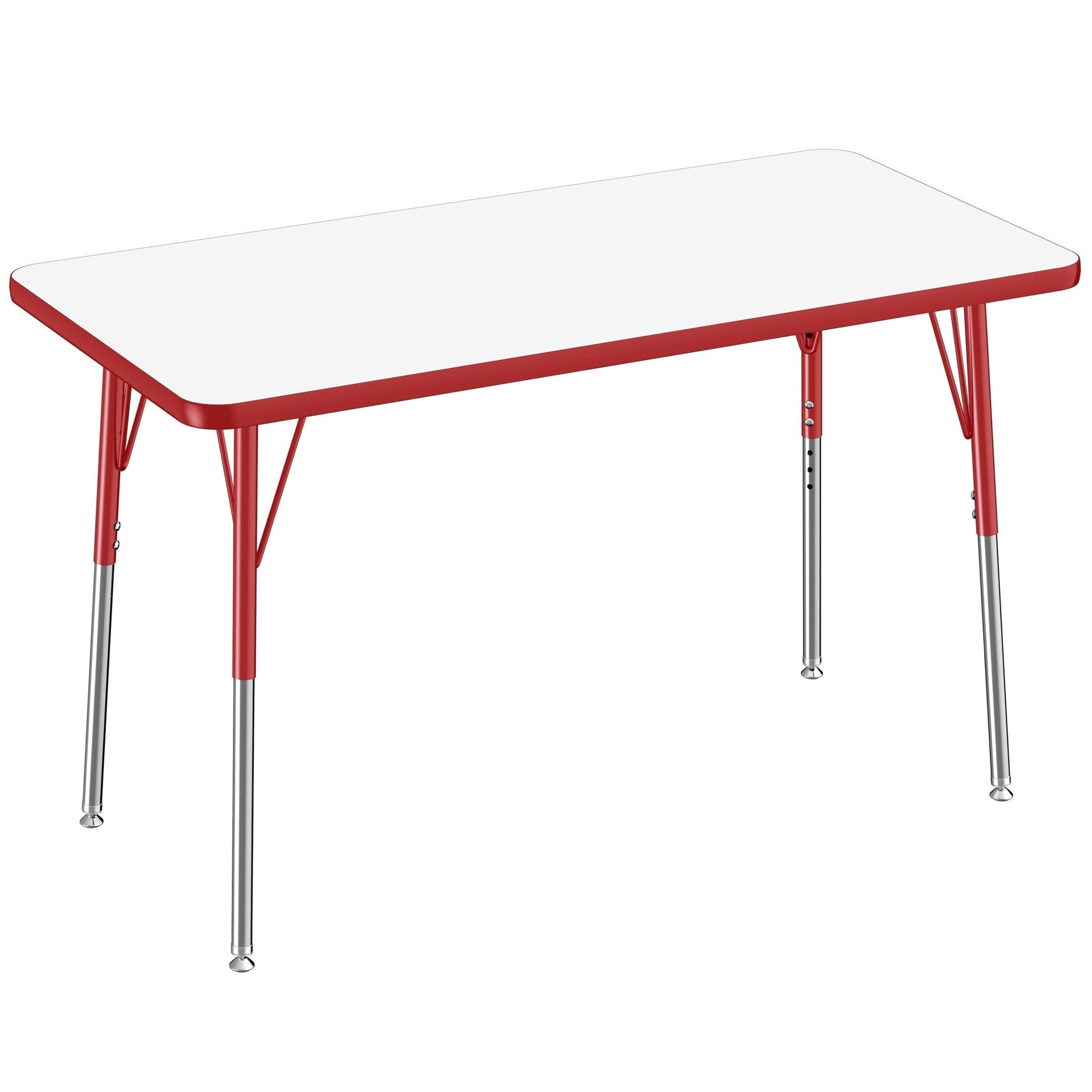 FDP 24" x 48" Rectangle Dry - Erase Activity Table with Adjustable Standard Swivel Glide Legs (FDP - 10160 - XX) - SchoolOutlet