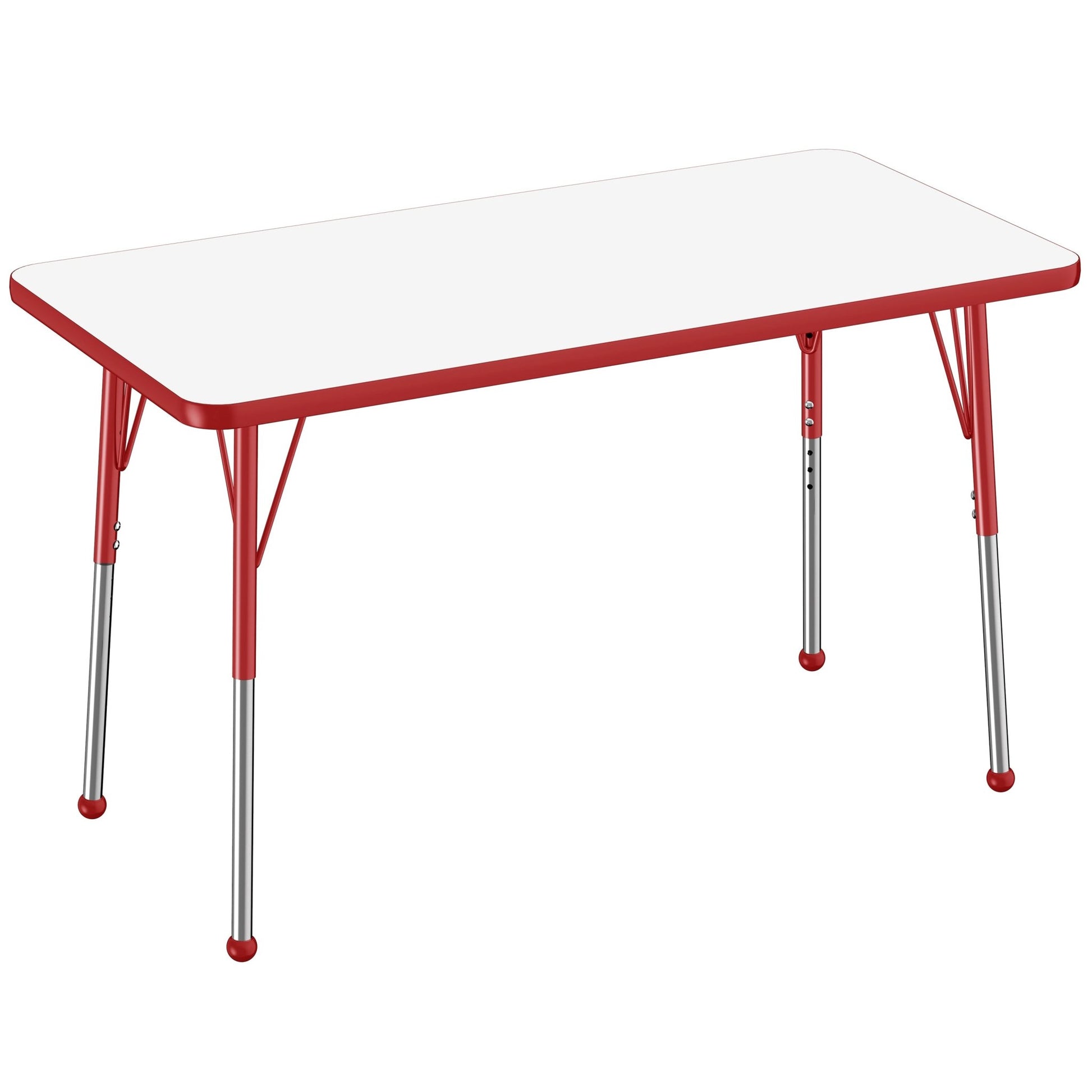 FDP 24" x 48" Rectangle Dry - Erase Activity Table with Adjustable Standard Ball Glide Legs (FDP - 10161 - XX) - SchoolOutlet