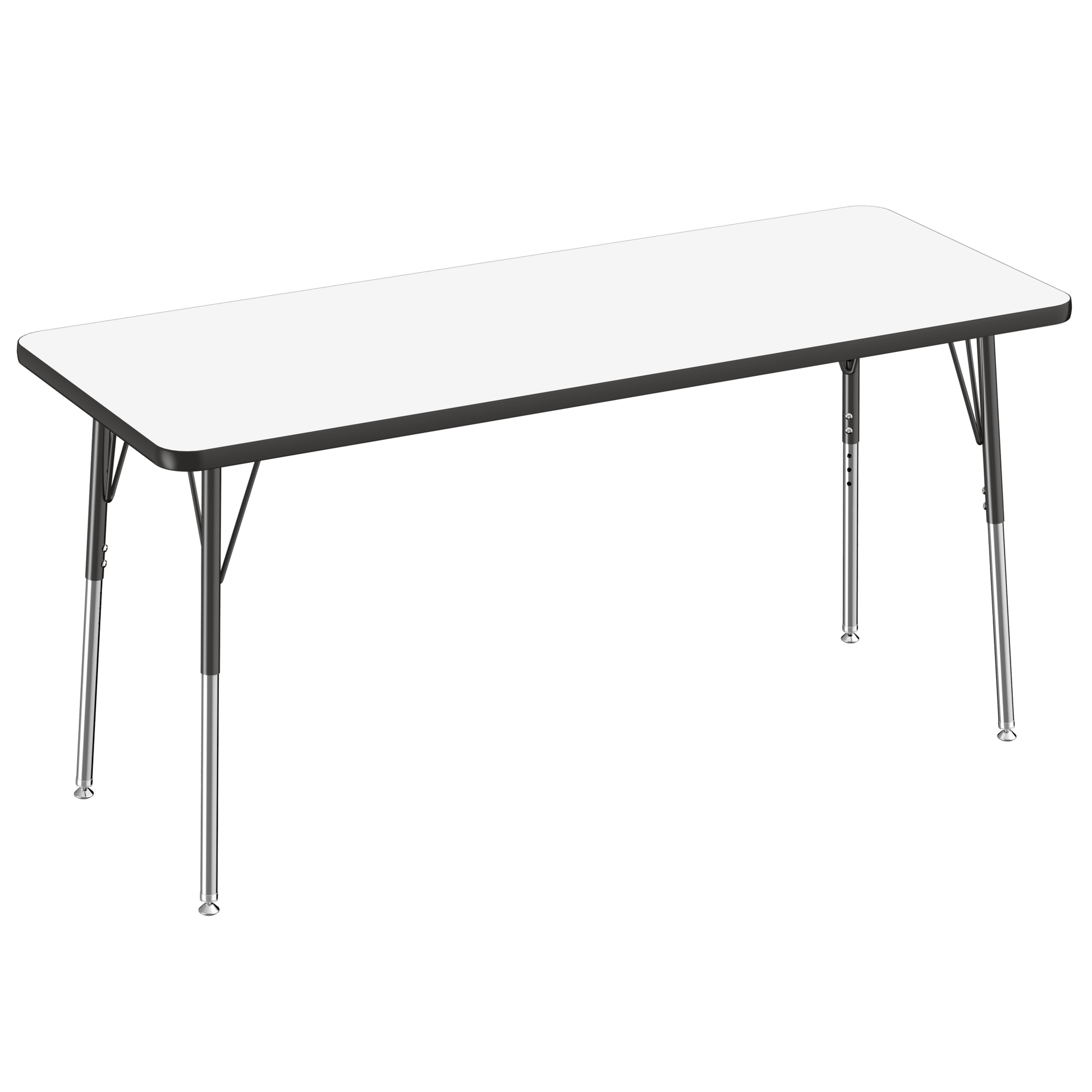 FDP 24" x 60" Rectangle Dry - Erase Activity Table with Adjustable Standard Swivel Glide Legs (FDP - 10164 - XX) - SchoolOutlet