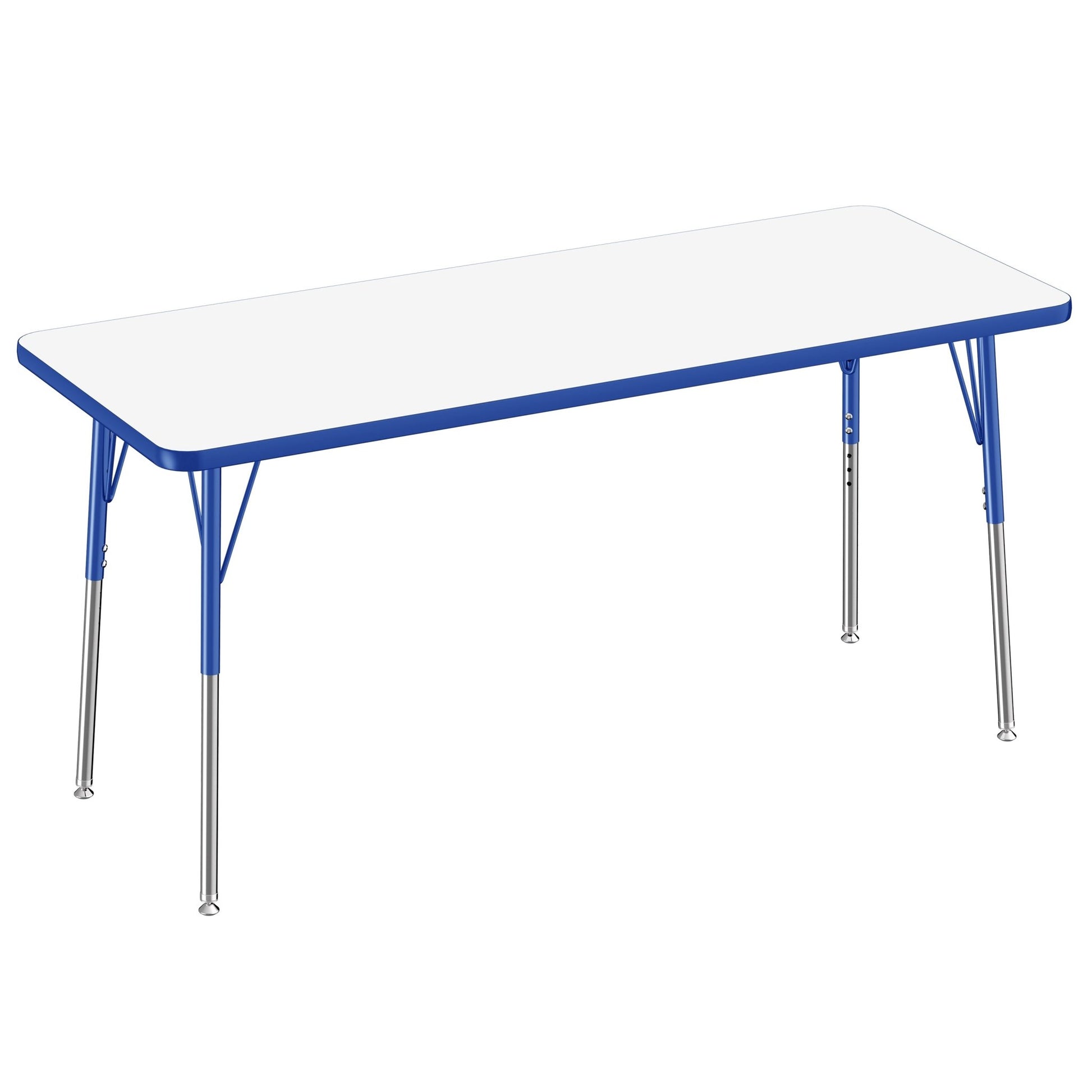 FDP 24" x 60" Rectangle Dry - Erase Activity Table with Adjustable Standard Swivel Glide Legs (FDP - 10164 - XX) - SchoolOutlet