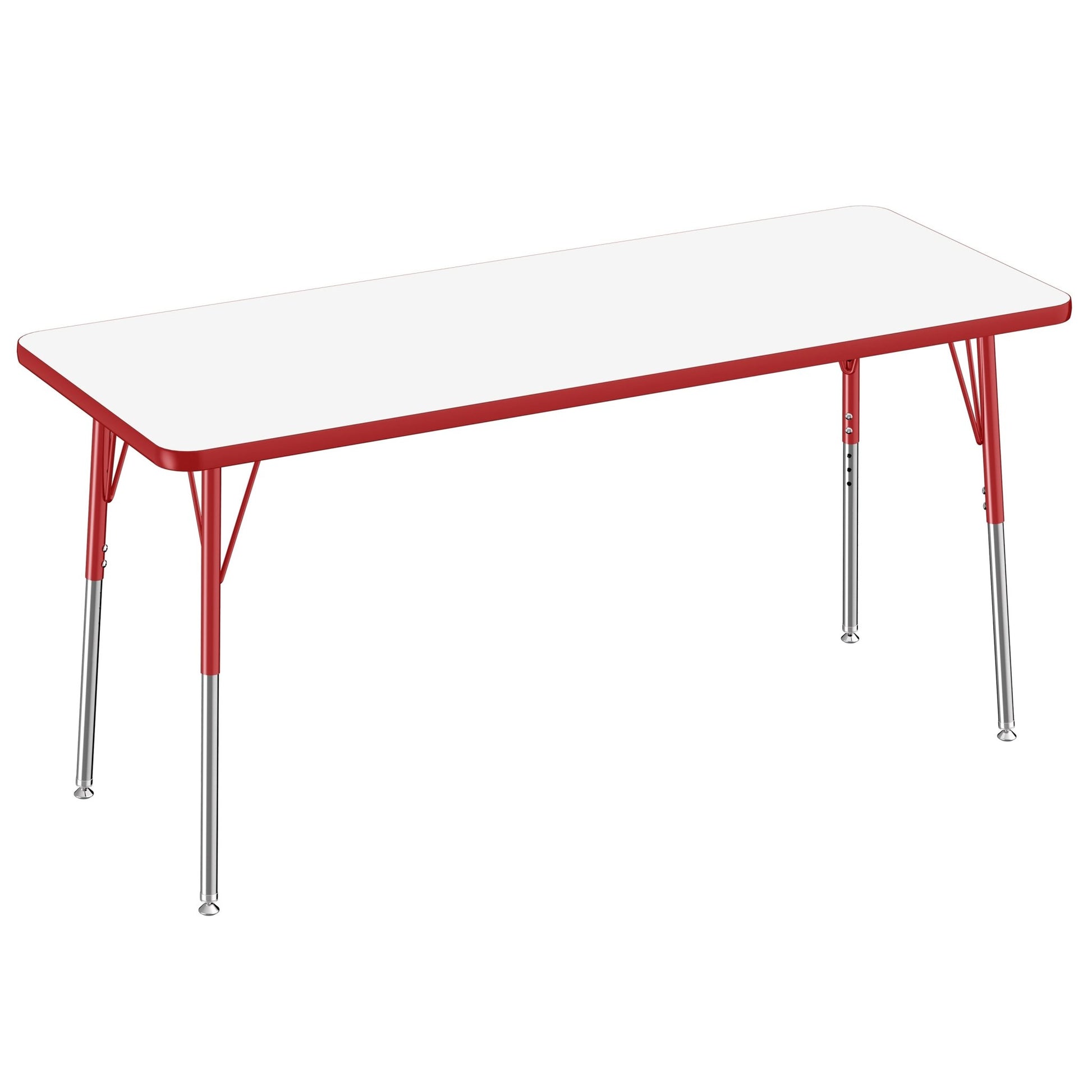 FDP 24" x 60" Rectangle Dry - Erase Activity Table with Adjustable Standard Swivel Glide Legs (FDP - 10164 - XX) - SchoolOutlet