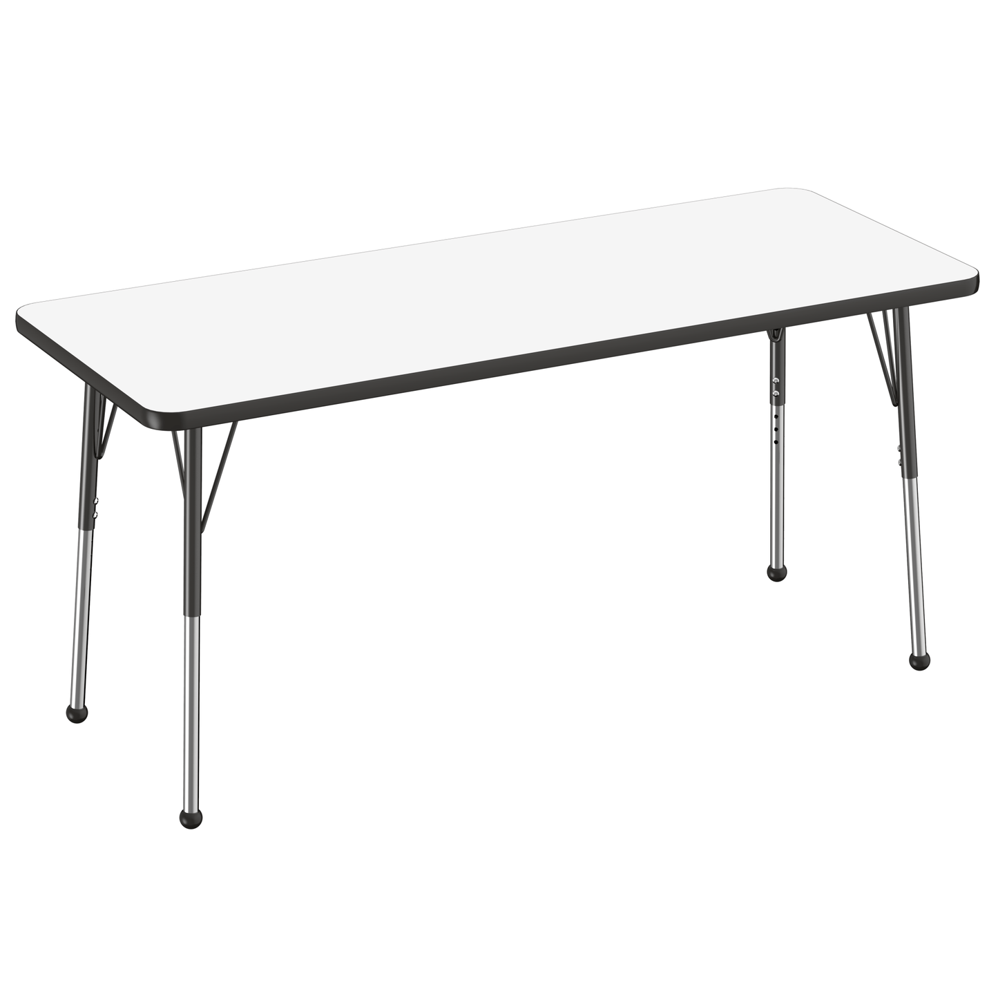 FDP 24" x 60" Rectangle Dry - Erase Activity Table with Adjustable Standard Ball Glide Legs (FDP - 10165 - XX) - SchoolOutlet