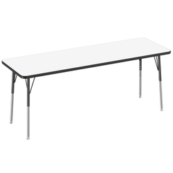 FDP 24" x 72" Rectangle Dry-Erase Activity Table with Adjustable Standard Swivel Glide Legs (FDP-10168-XX)