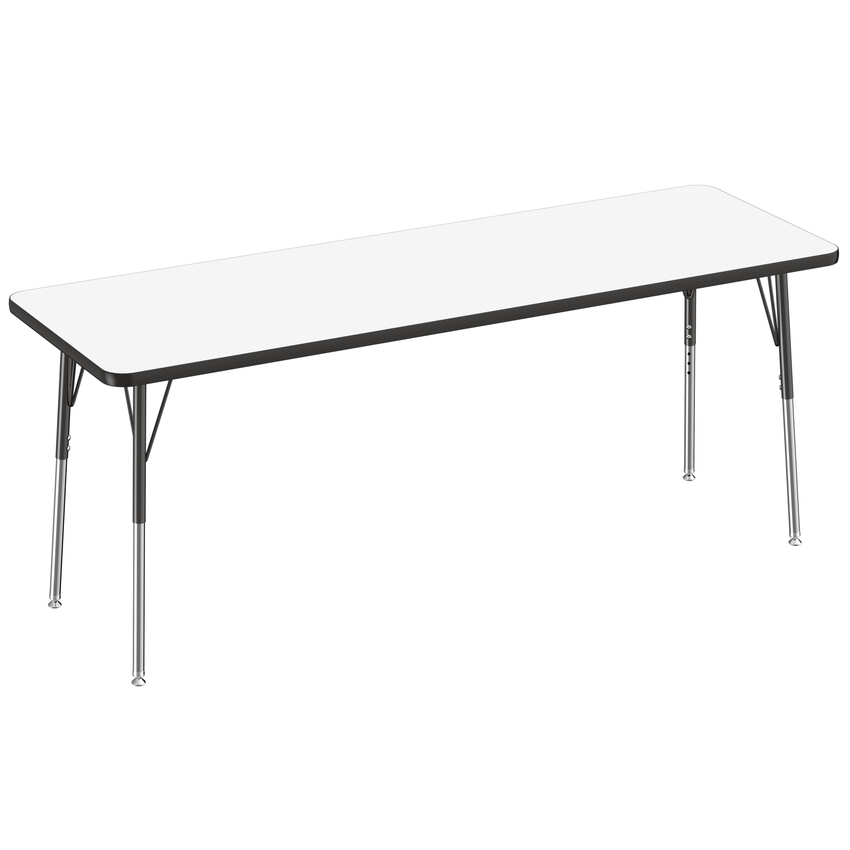 FDP 24" x 72" Rectangle Dry - Erase Activity Table with Adjustable Standard Swivel Glide Legs (FDP - 10168 - XX) - SchoolOutlet