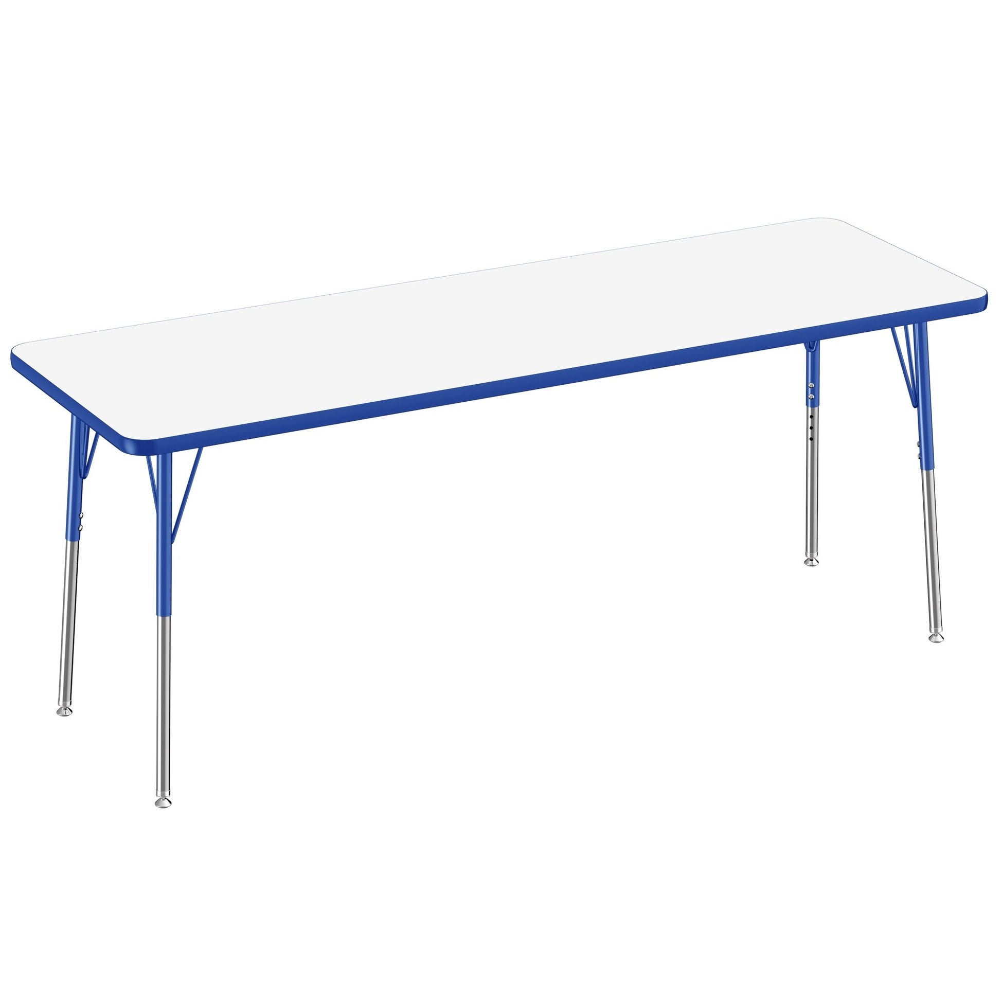 FDP 24" x 72" Rectangle Dry - Erase Activity Table with Adjustable Standard Swivel Glide Legs (FDP - 10168 - XX) - SchoolOutlet