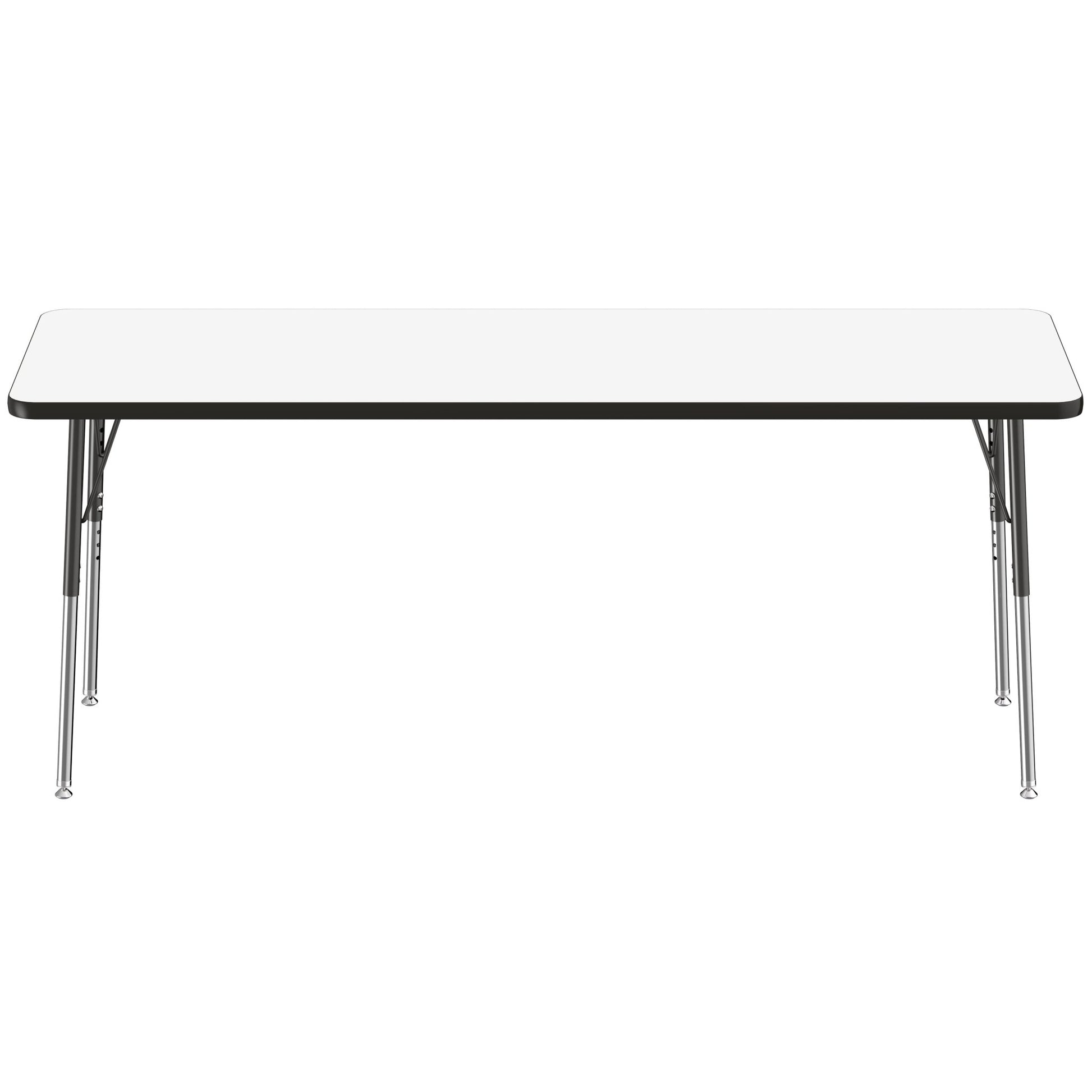 FDP 24" x 72" Rectangle Dry - Erase Activity Table with Adjustable Standard Swivel Glide Legs (FDP - 10168 - XX) - SchoolOutlet