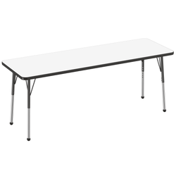 FDP 24" x 72" Rectangle Dry-Erase Activity Table with Adjustable Standard Ball Glide Legs (FDP-10169-XX)