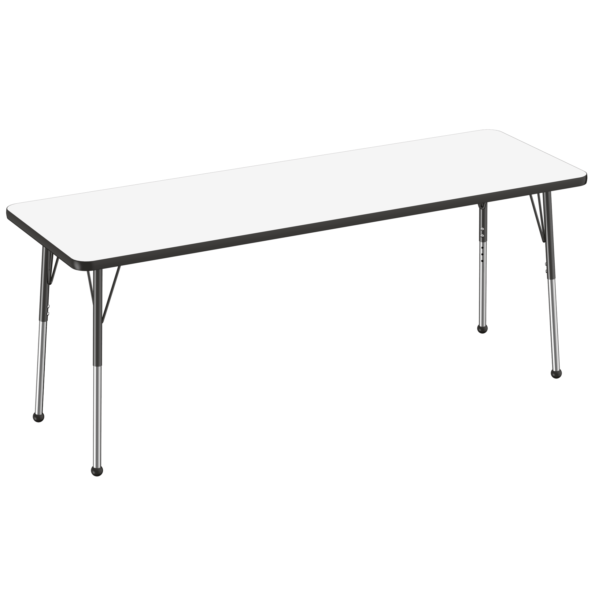 FDP 24" x 72" Rectangle Dry - Erase Activity Table with Adjustable Standard Ball Glide Legs (FDP - 10169 - XX) - SchoolOutlet