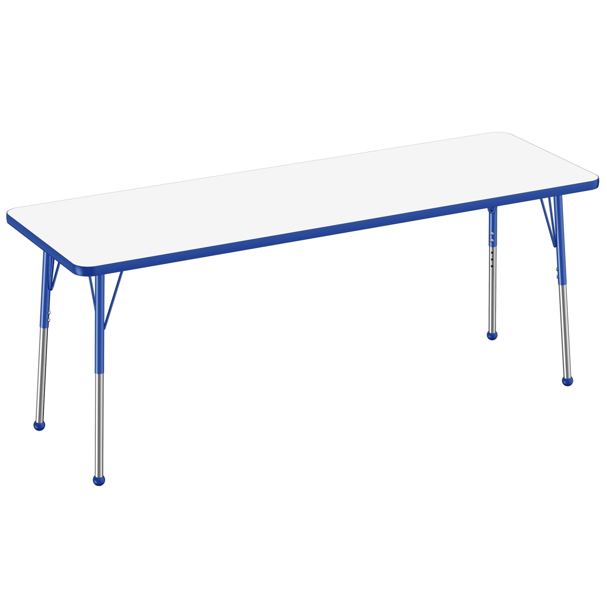 FDP 24" x 72" Rectangle Dry - Erase Activity Table with Adjustable Standard Ball Glide Legs (FDP - 10169 - XX) - SchoolOutlet