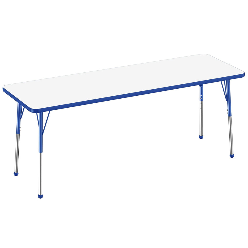FDP 24" x 72" Rectangle Dry - Erase Activity Table with Adjustable Standard Ball Glide Legs (FDP - 10169 - XX) - SchoolOutlet