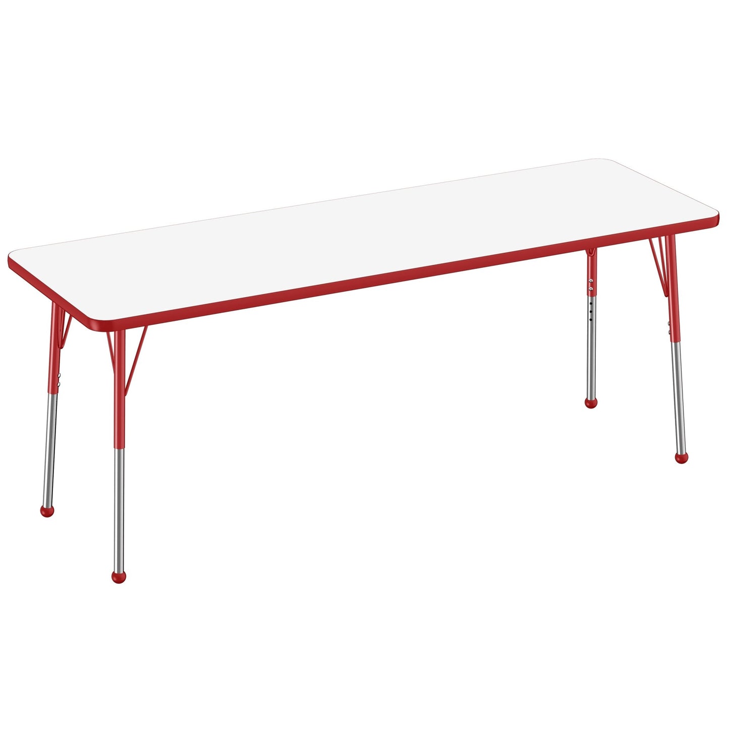 FDP 24" x 72" Rectangle Dry - Erase Activity Table with Adjustable Standard Ball Glide Legs (FDP - 10169 - XX) - SchoolOutlet