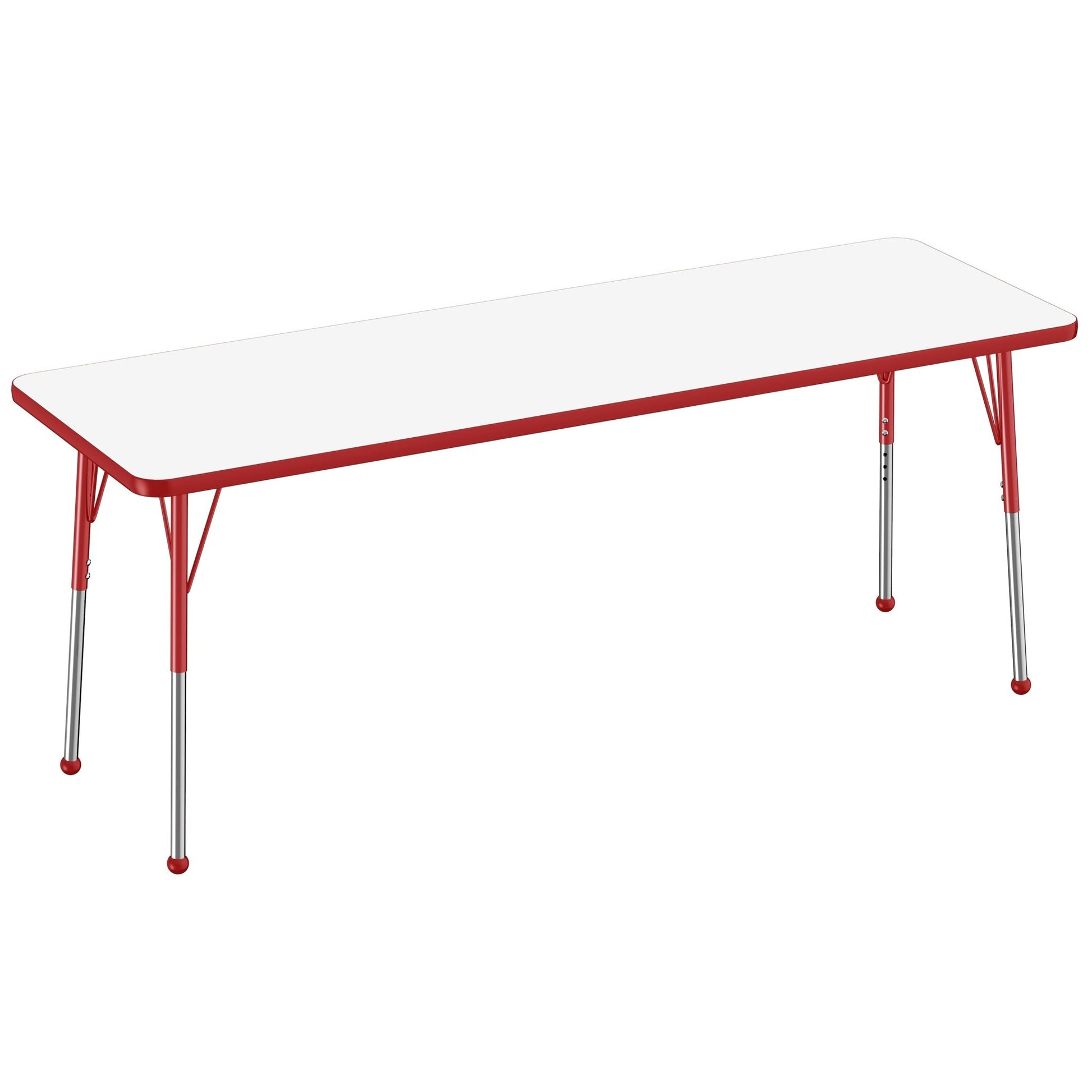 FDP 24" x 72" Rectangle Dry - Erase Activity Table with Adjustable Standard Ball Glide Legs (FDP - 10169 - XX) - SchoolOutlet