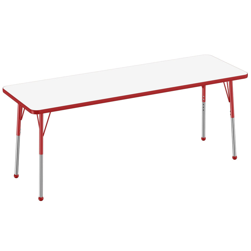 FDP 24" x 72" Rectangle Dry - Erase Activity Table with Adjustable Standard Ball Glide Legs (FDP - 10169 - XX) - SchoolOutlet