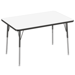 FDP 30" x 48" Rectangle Dry-Erase Activity Table with Adjustable Standard Swivel Glide Legs (FDP-10172-XX)