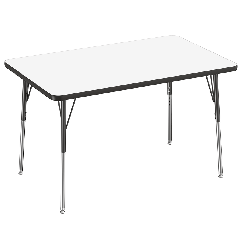 FDP 30" x 48" Rectangle Dry - Erase Activity Table with Adjustable Standard Swivel Glide Legs (FDP - 10172 - XX) - SchoolOutlet