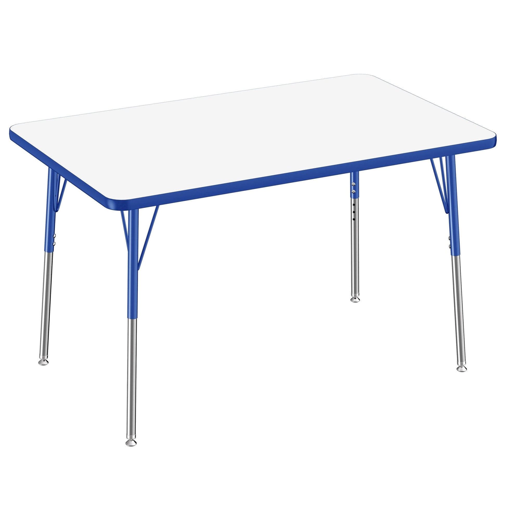 FDP 30" x 48" Rectangle Dry - Erase Activity Table with Adjustable Standard Swivel Glide Legs (FDP - 10172 - XX) - SchoolOutlet