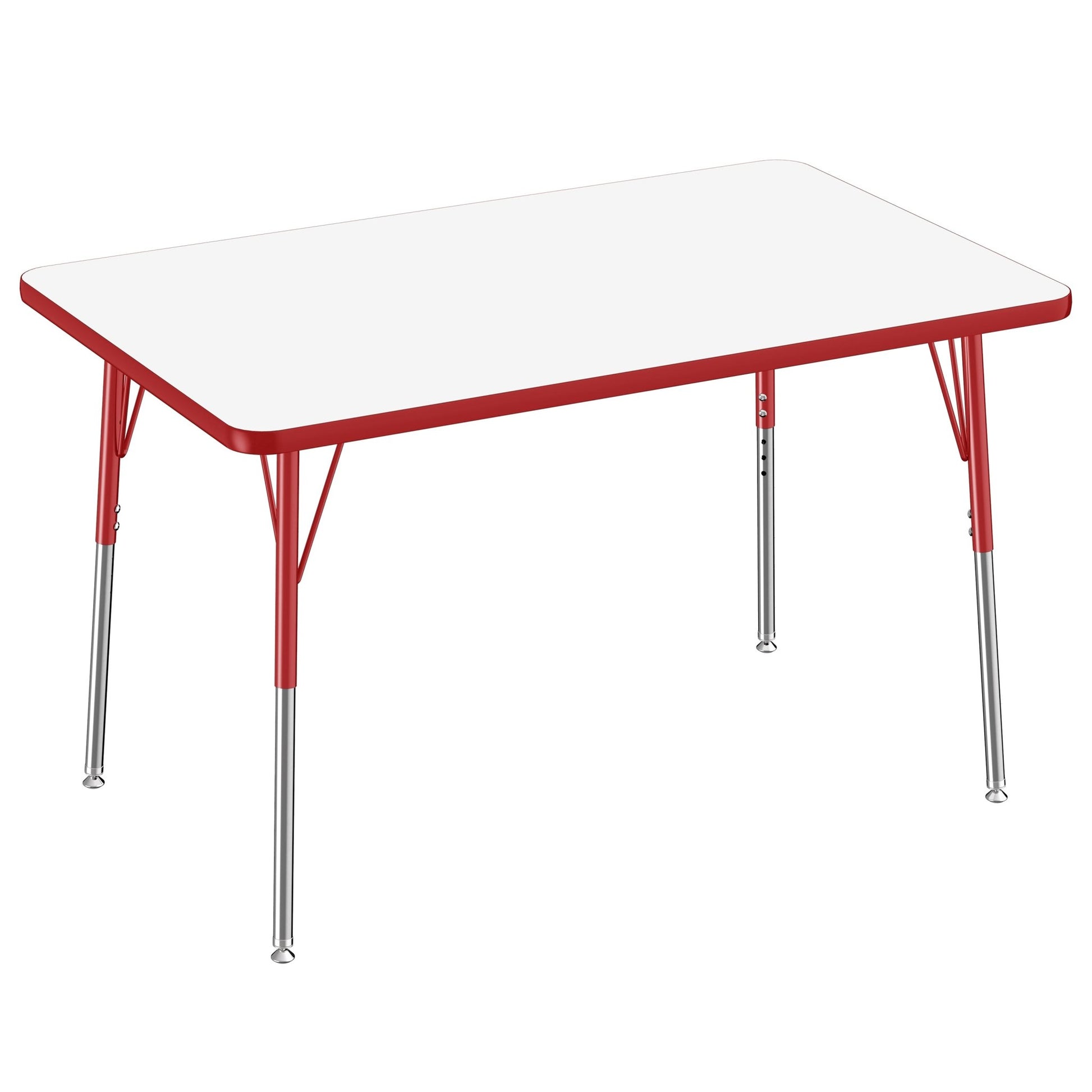 FDP 30" x 48" Rectangle Dry - Erase Activity Table with Adjustable Standard Swivel Glide Legs (FDP - 10172 - XX) - SchoolOutlet