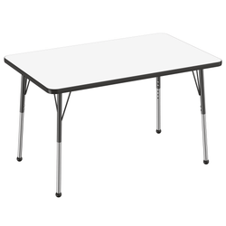 FDP 30" x 48" Rectangle Dry-Erase Activity Table with Adjustable Standard Ball Glide Legs (FDP-10173-XX)