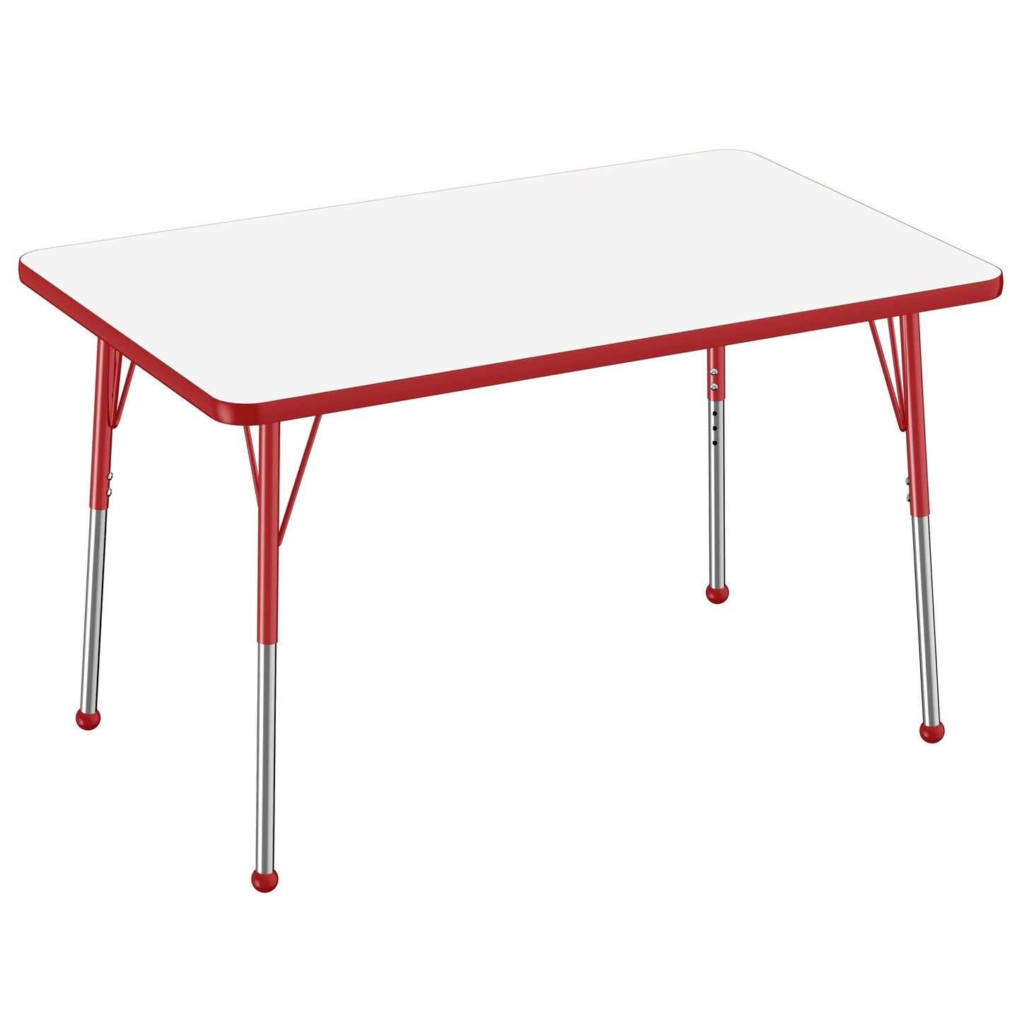 FDP 30" x 48" Rectangle Dry - Erase Activity Table with Adjustable Standard Ball Glide Legs (FDP - 10173 - XX) - SchoolOutlet