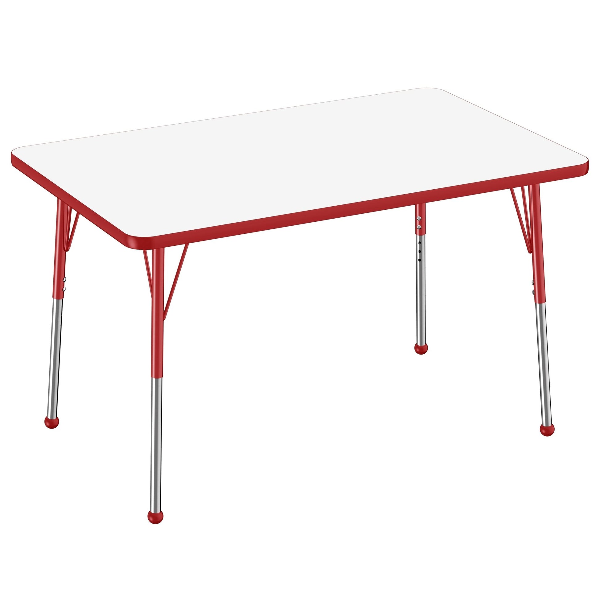 FDP 30" x 48" Rectangle Dry - Erase Activity Table with Adjustable Standard Ball Glide Legs (FDP - 10173 - XX) - SchoolOutlet