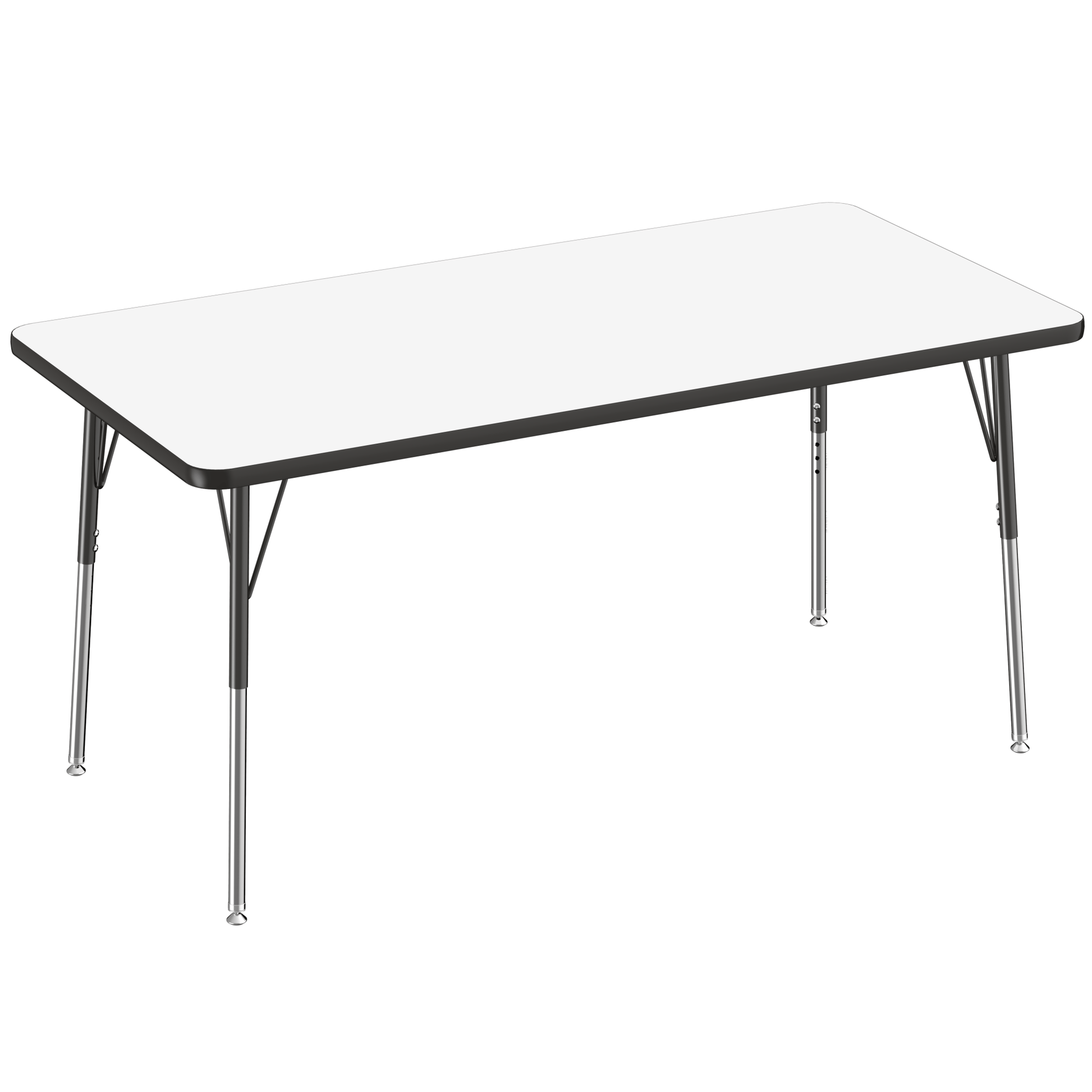 FDP 30" x 60" Rectangle Dry - Erase Activity Table with Adjustable Standard Swivel Glide Legs (FDP - 10176 - XX) - SchoolOutlet