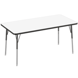 FDP 30" x 60" Rectangle Dry-Erase Activity Table with Adjustable Standard Swivel Glide Legs (FDP-10176-XX)