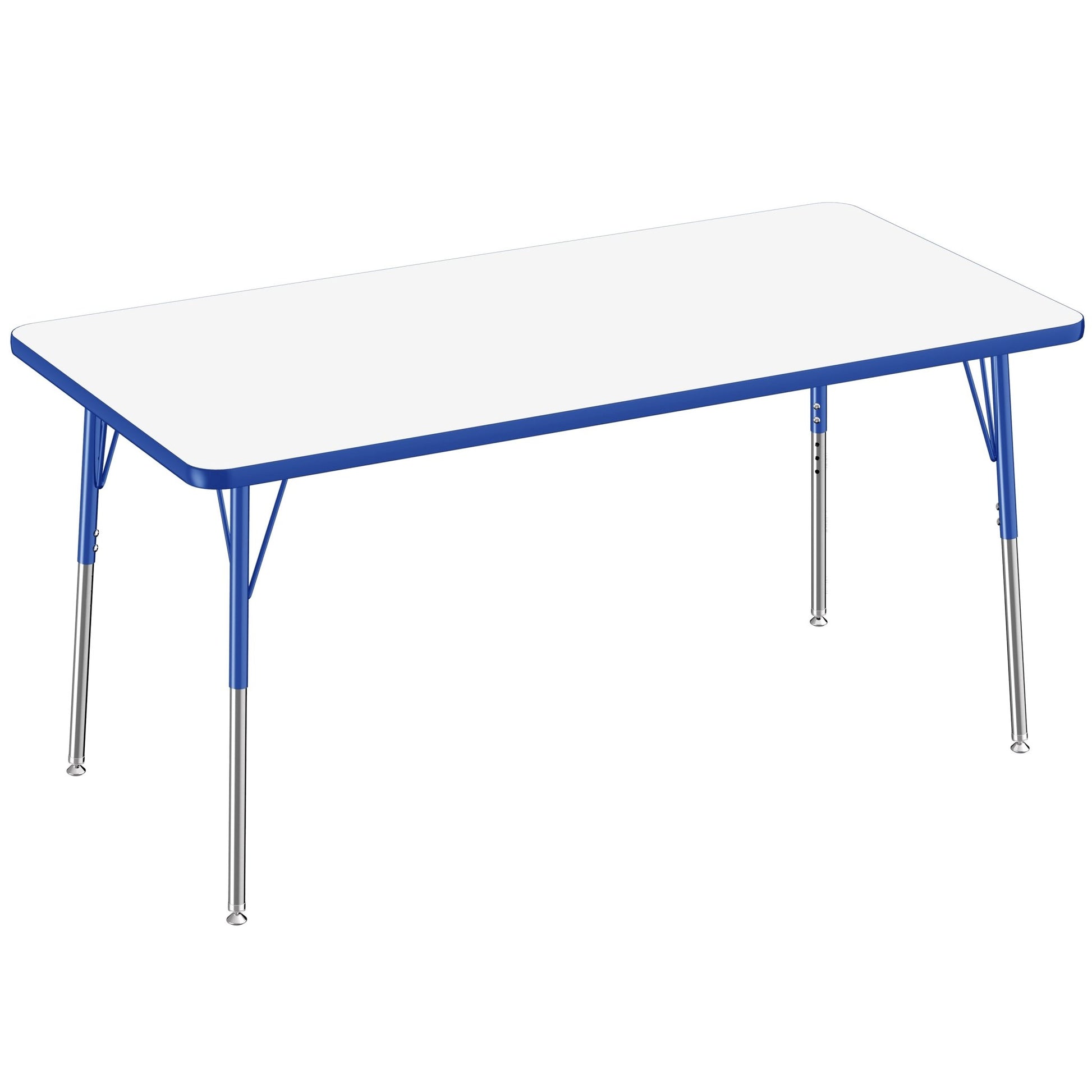 FDP 30" x 60" Rectangle Dry - Erase Activity Table with Adjustable Standard Swivel Glide Legs (FDP - 10176 - XX) - SchoolOutlet